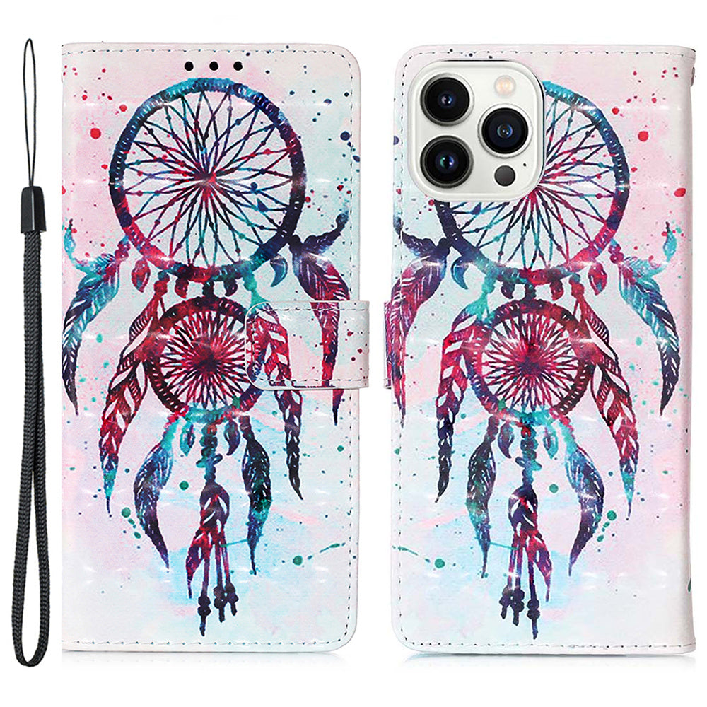 YB Pattern Printing Leather Series-2 for iPhone 15 Pro Max Wallet Phone Case 3D Pattern Printed Stand Cover YB Pattern Printing Leather Series-2 for iPhone 15 Pro Max Wallet Phone Case 3D Pattern Printed Stand Cover